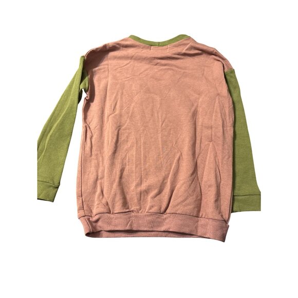 Bamboo Modern Sweatshirt Cinnamon Colorblock 5T NWT Thimble Collection - Picture 5 of 5